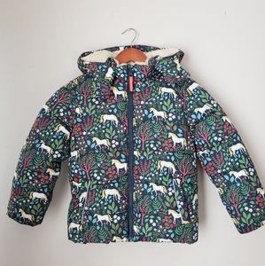 Mini Boden Unicorn Print Sherpa Lined Anorak 🦄